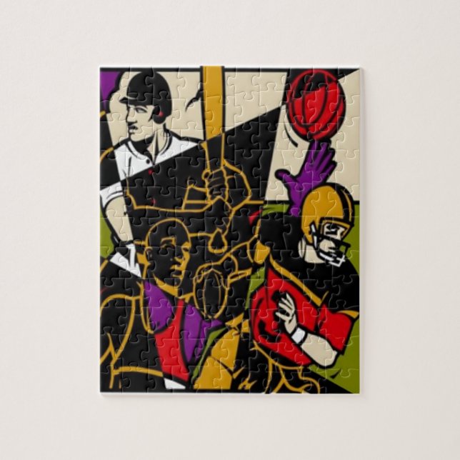 4 Sport Puzzle with Gift Box (Vertical)