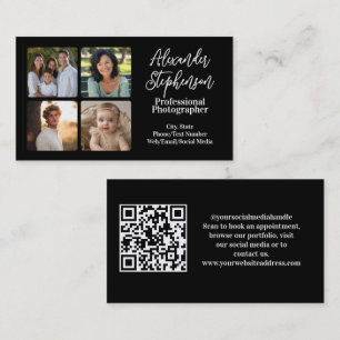 4 Square Photo Instagram Professional Photographer Business Card