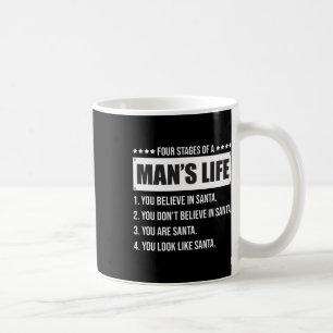 4 Stages Of A Man's Life-funny Santa-christmas Gif Coffee Mug