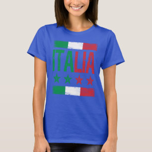 4 Star Italia with Italian flag distressed retro T-Shirt