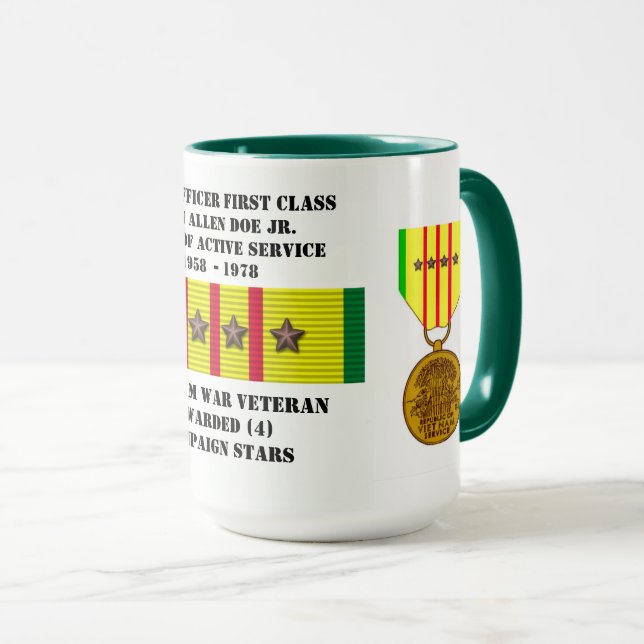 4 STARS SAILOR VIETNAM WAR MUG (Front Right)