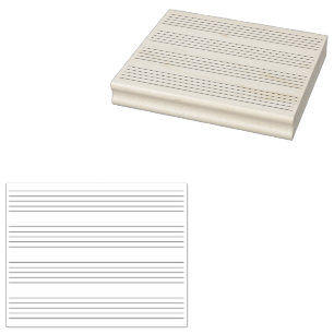 4 Staves Instant Music Manuscript Paper 4x5 Rubber Stamp