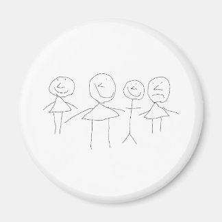 4 Stick Figures Magnet