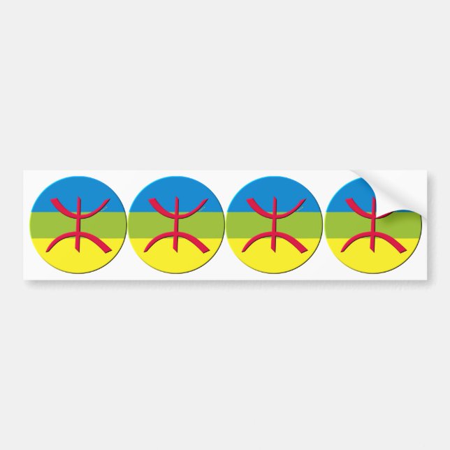 4 stickers carosserie automobile berbere amazigh (Front)