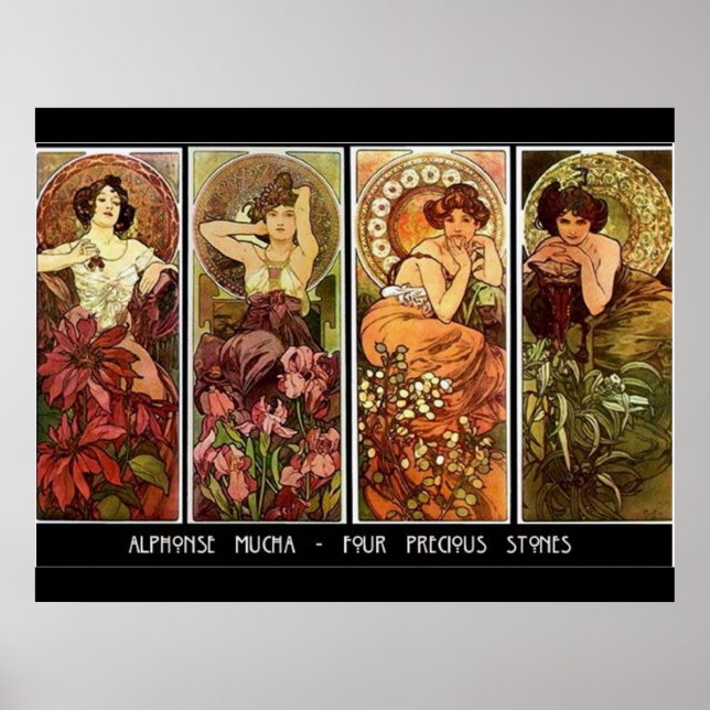 4 Stones Alphonse Mucha Print (Front)