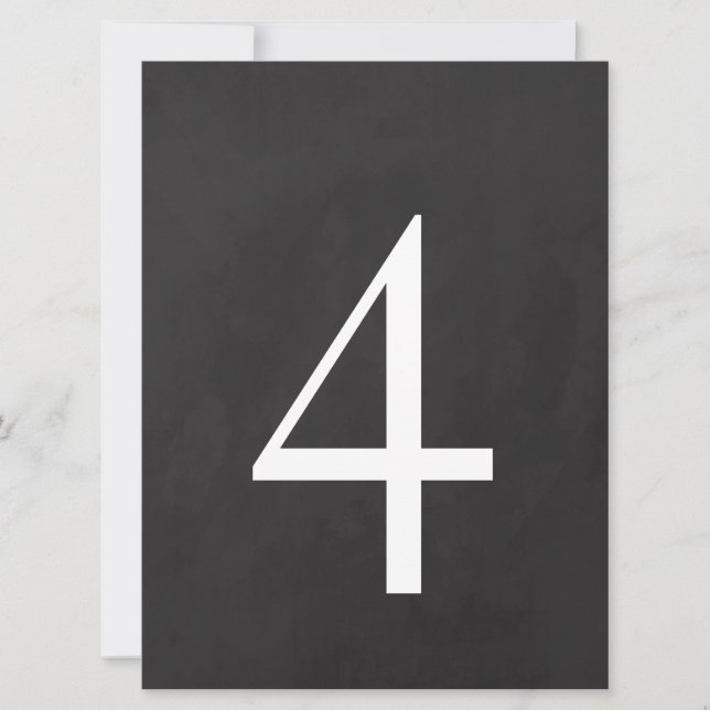 4 Table Number 6.5 x 8.75 (Front)