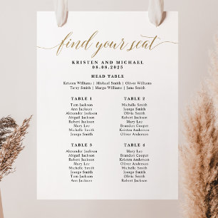 4 Tables Find Your Seat Seating Chart 