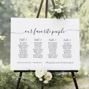 4 Tables Modern Our Favourite People Seating Chart