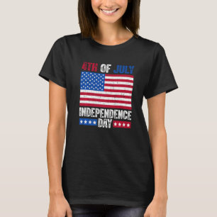 4 Th Of July Independence Day American Flag T-Shirt