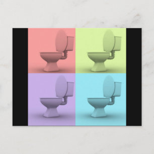 4 Toilets Postcard