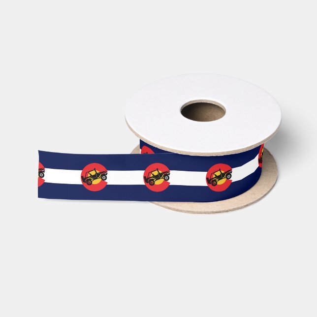 4-Wheeler-in-CO-Flag-2 Satin Ribbon (Spool)