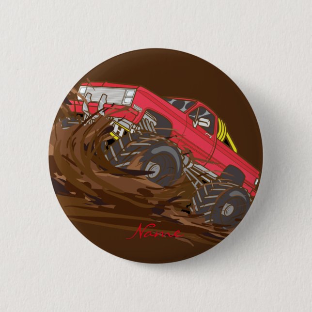 4-wheeler mud truck Thunder_Cove 6 Cm Round Badge (Front)