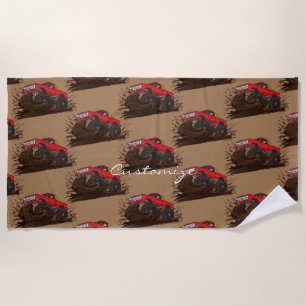 4-wheeler mud truck Thunder_Cove Beach Towel