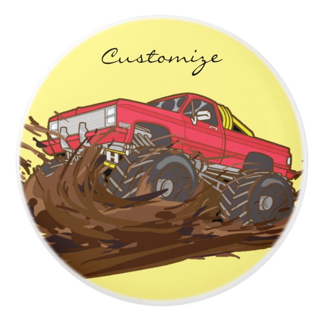 4-wheeler mud truck Thunder_Cove Ceramic Knob (Front)