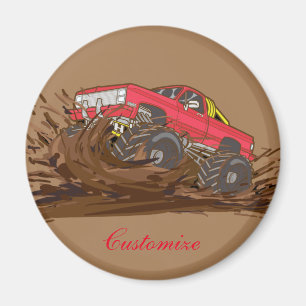 4-wheeler mud truck Thunder_Cove Magnet