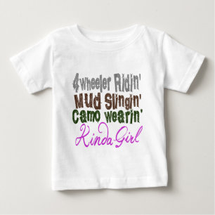 4 wheeler ridin mud slingin camo wearin kinda girl baby T-Shirt