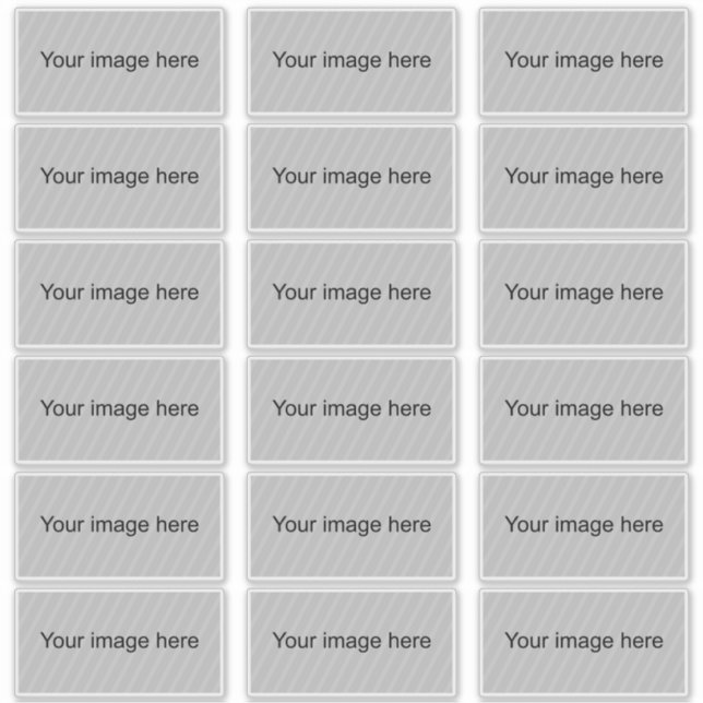 4" wide stickers - 18 sticker sheet  (Front)