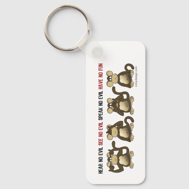 4 Wise Monkeys Key Ring (Front)