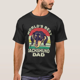 4 World's Dachshund Dad Vintage T-Shirt