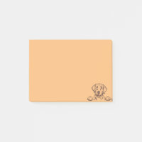 4”x3” Chocolate Lab Post-It Notes