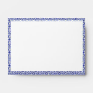 4"x6" Italia Blue Lemon Initials Wedding Envelope