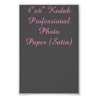 4"x6" Kodak Professional Photo Paper (Satin)
