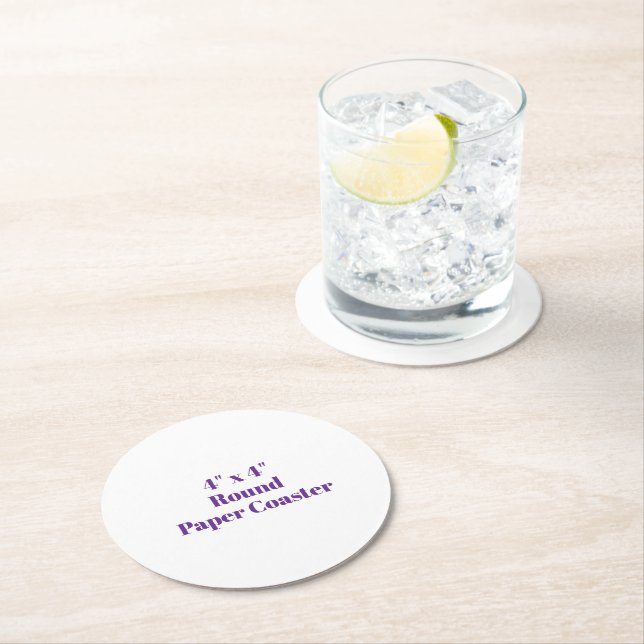 4" x 4" Round Paper Coaster (Insitu)