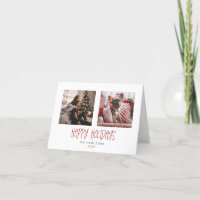 4 x 5.6 inch Tented Happy Holidays Minimalist Card