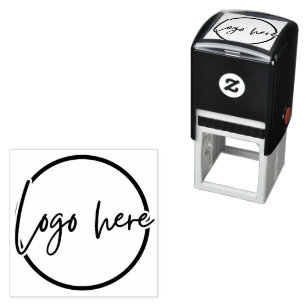4 x 5" Extra Large Custom Company Logo Rubber Self-inking Stamp