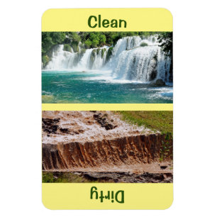 4" x 6" Clean/Dirty Waterfall Dishwasher Magnet