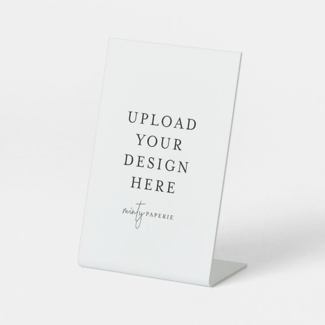 4" x 6" Plastic Pedestal Stand Sign (Front)