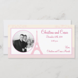4 x 8 Engagement Photo Announcement Lovers in Pari