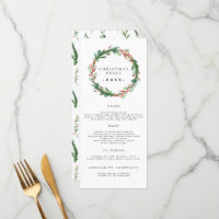 4 x 9 inch Christmas Feast Dinner Menu 2021