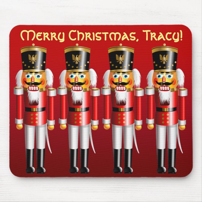 4 Xmas Nutcrackers Mouse Mat (Front)