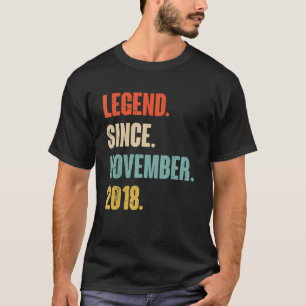 4 Year Old 4th Birthday Legend Since November 20 T-Shirt