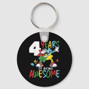 4 Year Old Birthday Autistic Boys Girl Autism Awar Key Ring