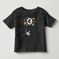 4 Year Old Birthday Planets Astronaut 4th Birthday
