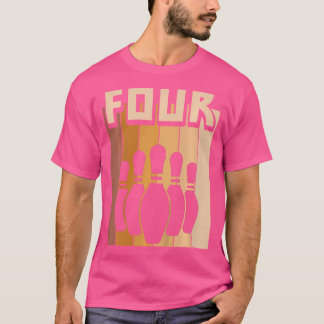 4 Year Old Bowling Birthday Boy Girl 4Th Birthday  T-Shirt
