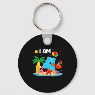 4 year old crab lover 4th crab theme beach summer key ring