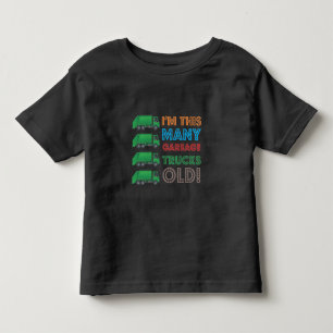 4 Year Old Garbage Boy Truck 4th Birthday Toddler T-Shirt