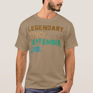 4 Year Old Gift Legend Since September 2018 4th Bi T-Shirt