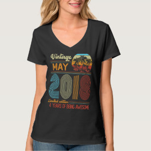 4 Year Old Vintage 2018 4th Birthday T-Shirt