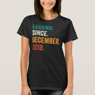 4 Years Old 4th Birthday Boy Legend Since Decembe T-Shirt