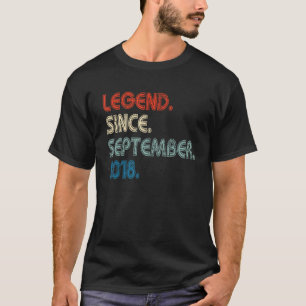 4 Years Old Legend Since September 2018 4th Birth T-Shirt
