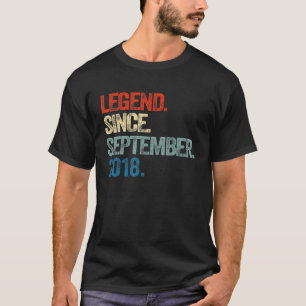 4 Years Old Legend Since September 2018 4th Birth T-Shirt