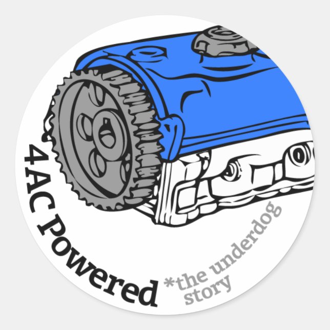 4AC Powered (The Underdog Story) Classic Round Sticker (Front)