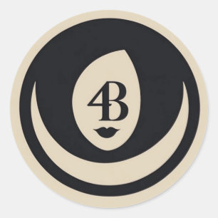 4B movement logo Classic Round Sticker