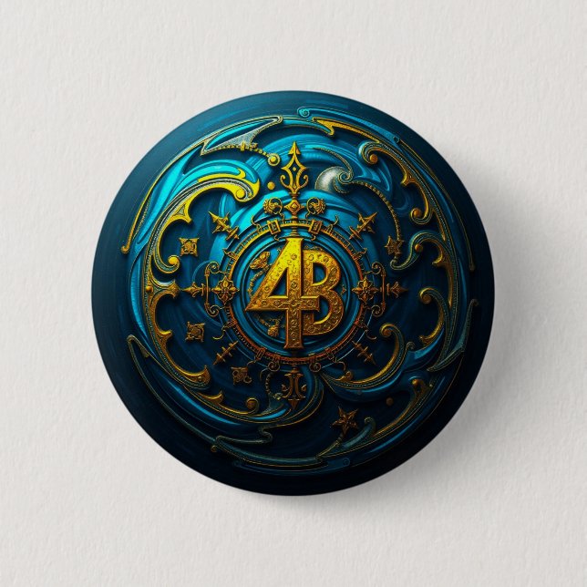 4B Movement Shield Pinback Button (Front)