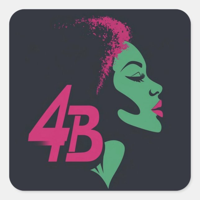 4B Movement Square Sticker (Front)