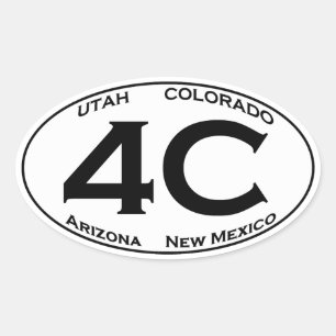 4C - Four Corners USA Oval Logo Sticker